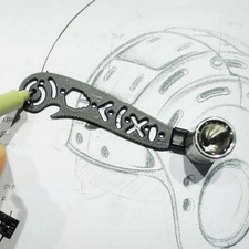 Circular Gauge Tool Circle Compass Curved Ruler For Lines Draw Circles