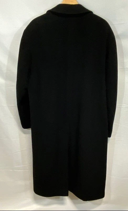 Hugo Boss Men's Black Wool Blend Long Dress Top Coat Overcoat Size 42R - Image 2 of 4