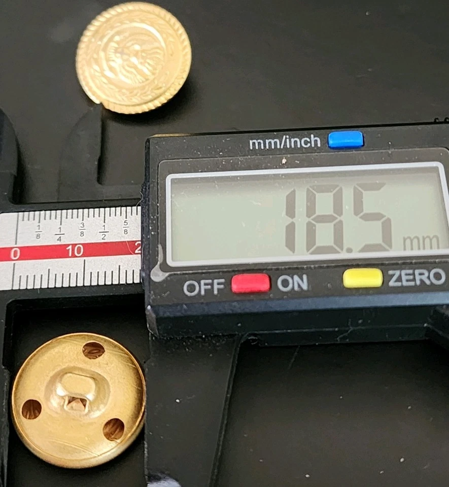 12 Gold-tone Shank Buttons. 6 Matched Pairs. - Image 3 of 4