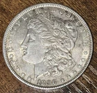 1896-P Morgan Dollar Silver US Coin Better Date $1.00 Coin, No Reserve $