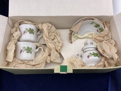 vintage Czech cup and saucer set by Leander 1946