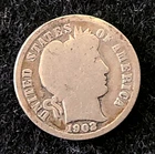 1902 Silver Barber Dime