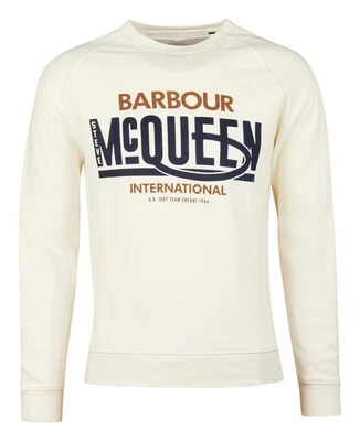 Barbour International Randall Crew Sweatshirt Whisper White - Photo 1/4