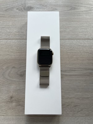 APPLE Watch Series 9 GPS + Cellular 41 mm Smartwatch Edelstahl, 150-200 mm, Gold