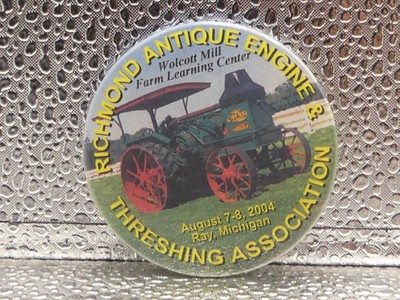 Richmond Antique Engine & Threshing Association August 7-8, 2004 Pinback Button