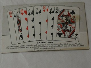 1939 LADIES' CARD EXHIBIT SUPPLY CO.CHICAGO Playing Cards Poker Hands W FORTUNE