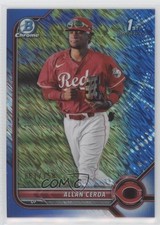 2022 Bowman Chrome Prospects Blue Shimmer Refractor 61/150 Allan Cerda 9hx