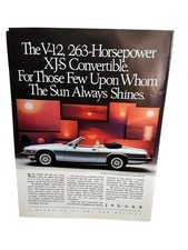 1991 Jaguar XJS V12 Convertible Vintage Print Ad Luxury Sports Car