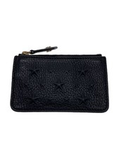 JIMMY CHOO Star Motif Coin Case, Black Leather, Solid Color, Women's, EMG010003
