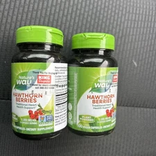 Nature'S Way Hawthorn Berries - 100 Vegan Capsules Exp/5/29  Lot Of 2