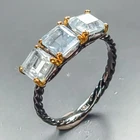 Jewellery Natural Aquamarine Ring 925 Sterling Silver Size 9.5 /R466134