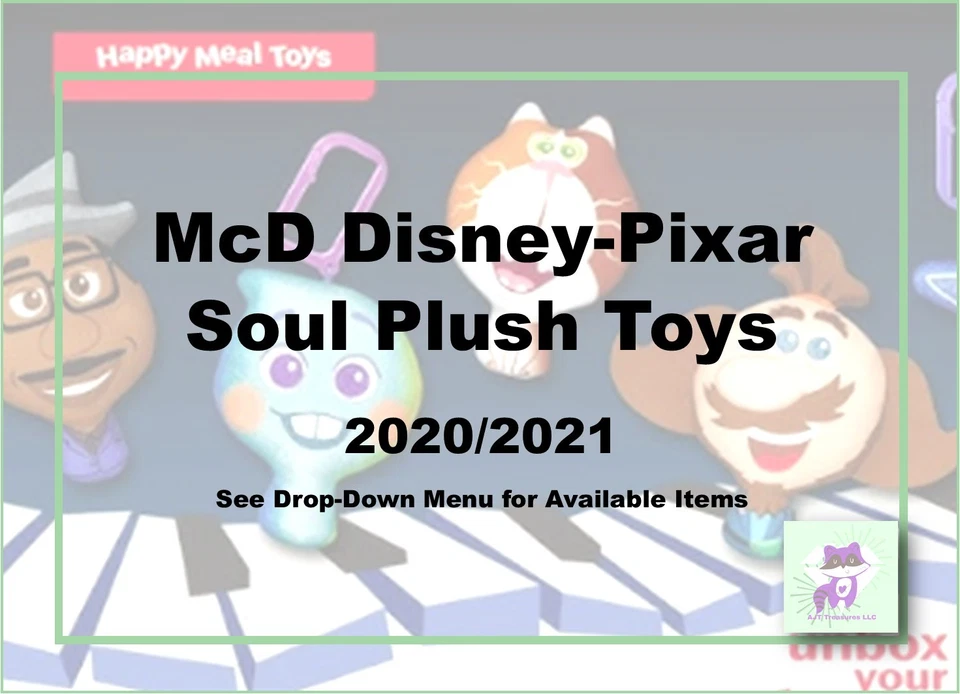 McDonald's 2020/2021 Disney Soul Pocket Pillow Plushies-Pick! - Image 1 of 1