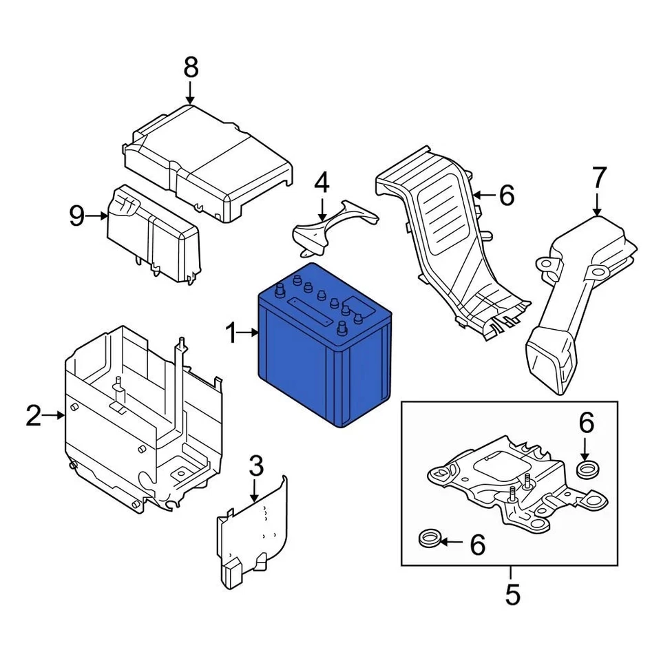 For Mazda 6 2007 Mazda 000080124FWB Vehicle Battery - Image 3 of 4