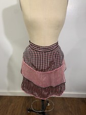 Vintage Apron 1950s Pink Plaid Boudoir Pin Up