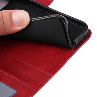 XINNI Custodia per Motorola Edge 50 Neo, Tarassaco Farfalla Goffrato PU Pelle Portafoglio Copertura, Rosso