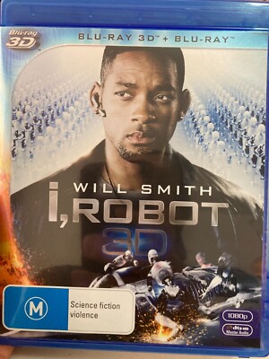 I Robot 3D & 2D BLU RAY (2004 Will Smith sci-fi action movie)