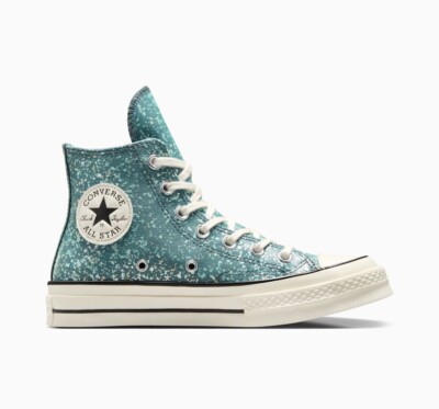 Womens Converse Chuck 70 HI Glitter A10097C - Newtrail Teal/Egret/Black