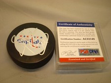 Braden Holtby Signed Washington Capitals Vintage Hockey Puck PSA/DNA COA 1A