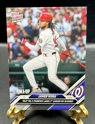2024 MLB TOPPS NOW Card 367 Nationals James Wood Call-up Rookie