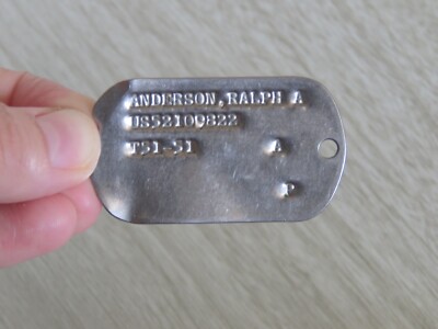 VTG 1951 Air Force Military Dog Tag Silver Bent T51-51 READ