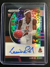 🔥  LAMINE DIANE 2020-21 PRIZM DRAFT PICKS BLACK PRIZM SSP AUTO rc ROOKIE 1/1 