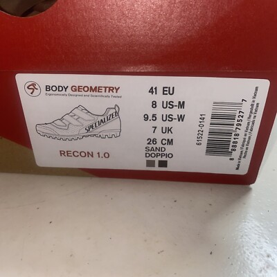 Chaussures Specialized Recon 1.0 Mountain Gravel – Homme 41/8, Femme US 9.5, Neuves