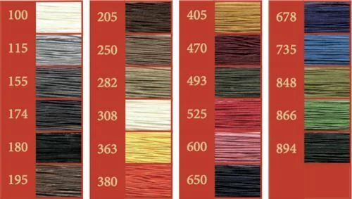 Fil au Chinois 30 Meters No.40 Twisted Waxed Linen Thread Capsules 0.5mm 23color - Image 2 of 4