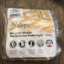 Allegro Surgical Weight Compression Knee Highs Size XXXL 201 Color Nylon Spandex