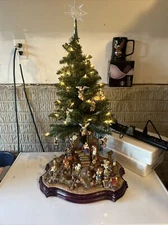 Hawthorne Village Musical Nativity Christmas Tree w/ 89 Different Figurines NEW
