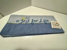 New Kay Dee Designs 18x28 A Zest For Life Cotton Kitchen Towel - Blue Floral