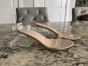 clear heels size 8