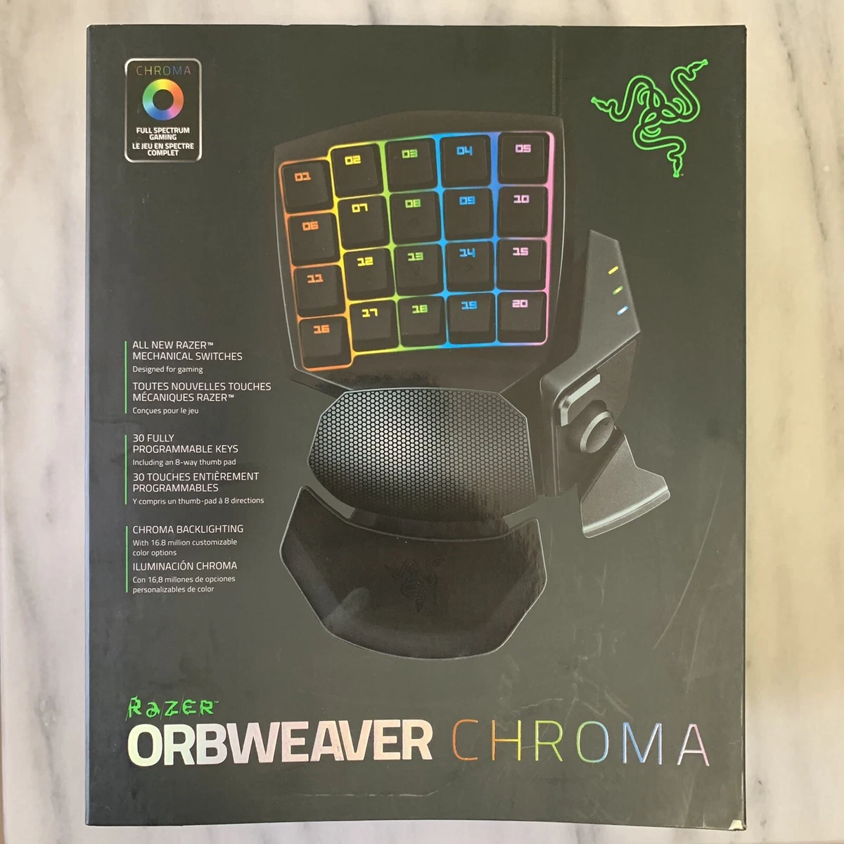 Factory Sealed Razer Orbweaver Chroma Mechanical Gaming Keypad