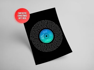 Songtext Kunst - Gerahmter Songtext mit besonderem Song Ihrer Wahl - Vinyl