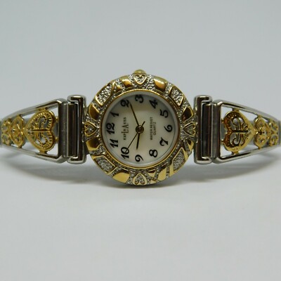 L.A. Express LAX1352 Two Tone Quartz Analog Women's Watch Sz. 5 3/4'' New Battery