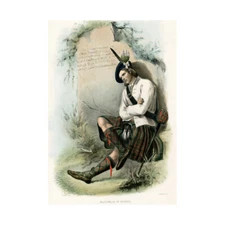 Painting Highland Clan Scotland Tartan Macdonald Glencoe Framed Wall Art Print