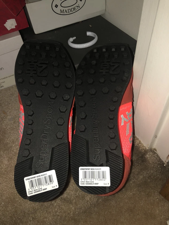 Superdry StreetSport Orange Neon Women Lace Up Shoes EU 40 US 9 UK 7 - Imagem 3 de 4