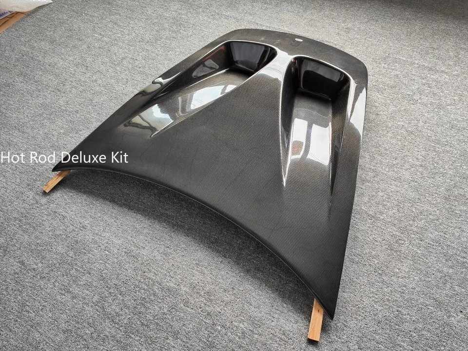 Real Carbon Fiber Front Hood Scoop Bonnet Cover Fits For Ferrari F430 2004-2009 - Image 4 of 4