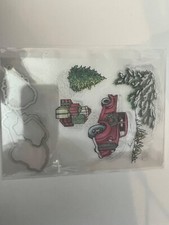 Christmas Truck Tree Gifts Clear Stamp  Die Set by Recollections 529321