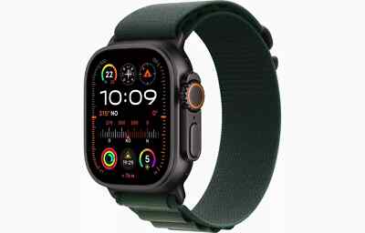 Apple Watch Ultra 2 49mm GPS+LTE Titan Schwarz Alpine Loop Dunkelgrün