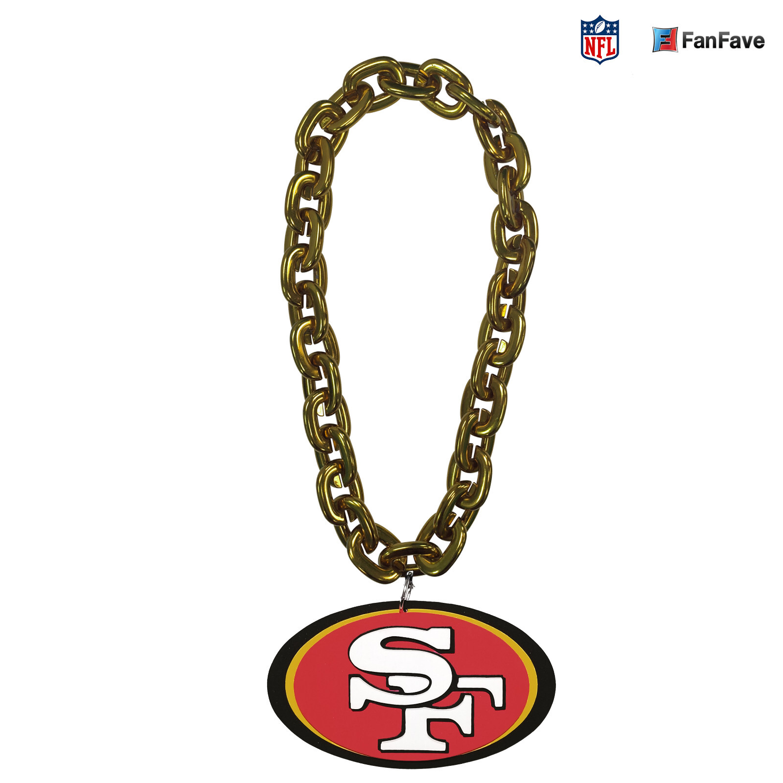 San Francisco 49ers New NFL Fan Chain Necklace Foam 4 Colors! International Society of