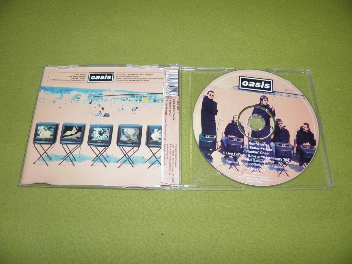 Oasis - Roll With It - 4xTracks (Live) - RARE 1995 IMPORT UK