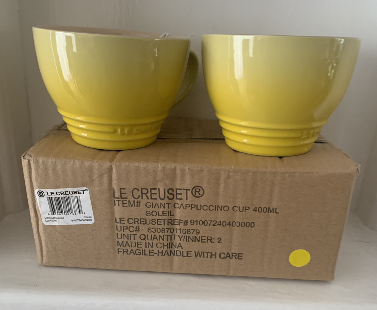 Notesbog Clip sommerfugl Forudsige Le Creuset Grand Mugs 400ml -Set Of Two -Soleil (New In Box) 630870116879 |  eBay