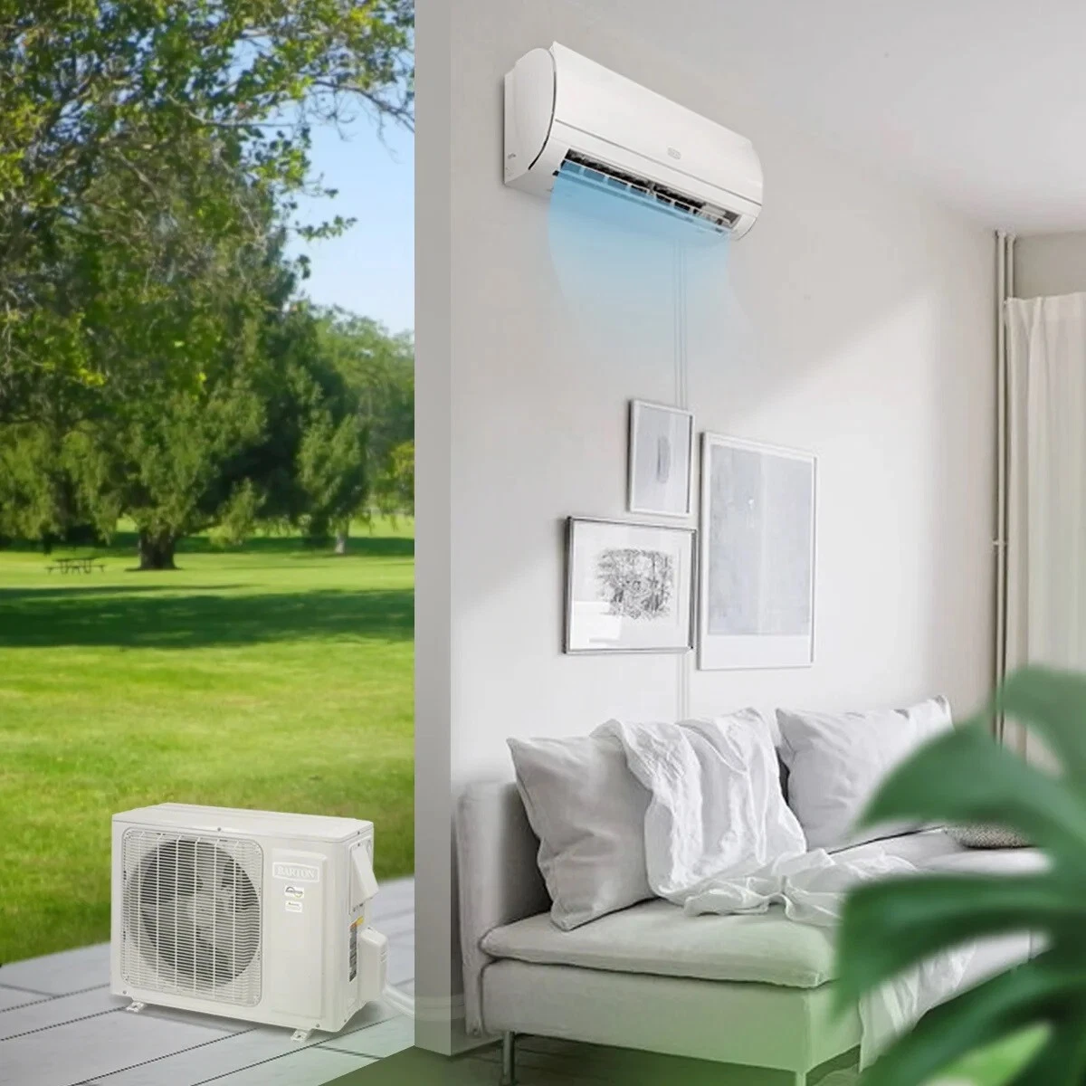 12000BTU Mini Split AC Air Conditioner INVERTER AC Ductless 220V u0026 Wifi  Enable | eBay