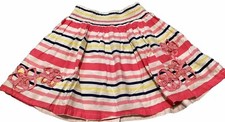 Skirt Girls Sz 10/12 Multicolor Elastic Waist Lining 100 Cotton