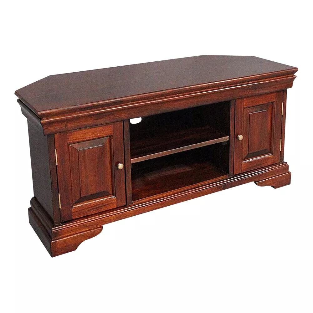 Mahogany corner cheap tv stand