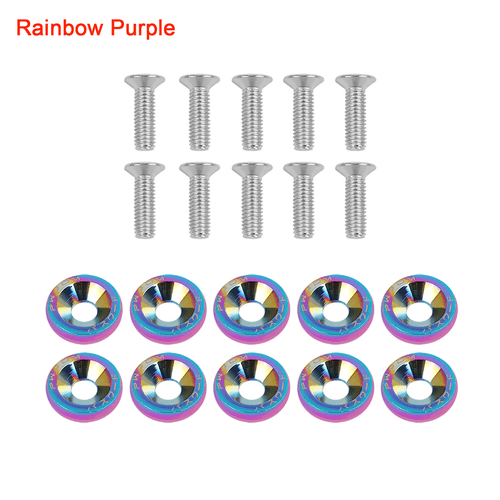10 x M6 6mm Body Fairing Bolts Fastener Clips Screw Set Universal Fit Scooter - Picture 12 of 16