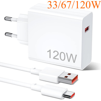 33/67/120W Für Xiaomi Schnell Ladegerät Netzteil USB-C Ladekabel Mi 12/12s/13T
