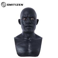 SMITIZEN Black Realistic Silicone Mask Male Costume Headwear Cosplay Masquerade