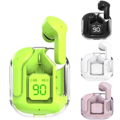 TWS Transparent Earphones LED Digital Display Wireless Bluetooth Stereo Earbuds