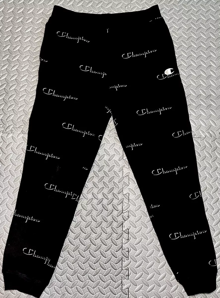 Champion all over store print joggers black